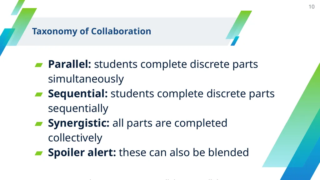 Collaborative Work and Group Project Design - slide 10 of 35