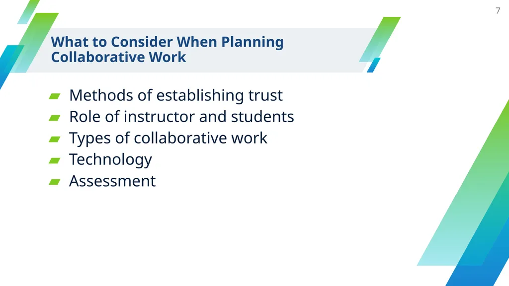 Collaborative Work and Group Project Design - slide 7 of 35