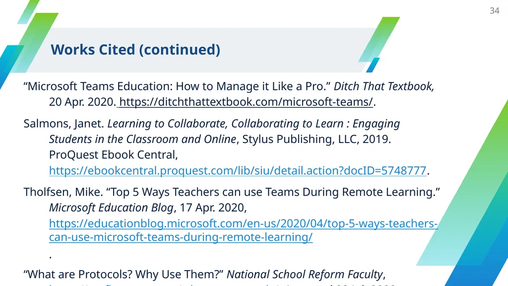 Collaborative Work and Group Project Design - slide 34 of 35