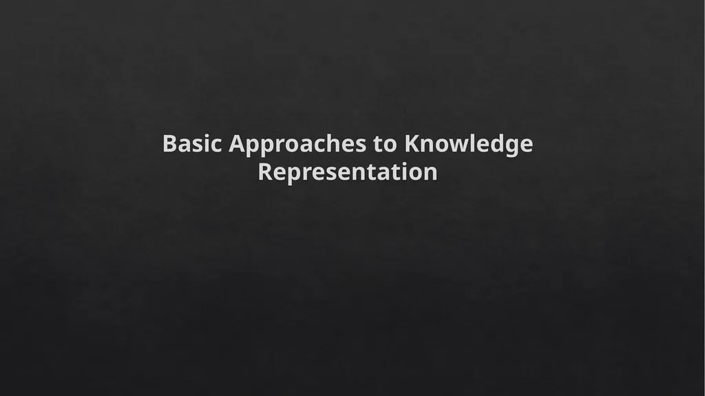 CS4710: Artificial Intelligence Knowledge - slide 17 of 45