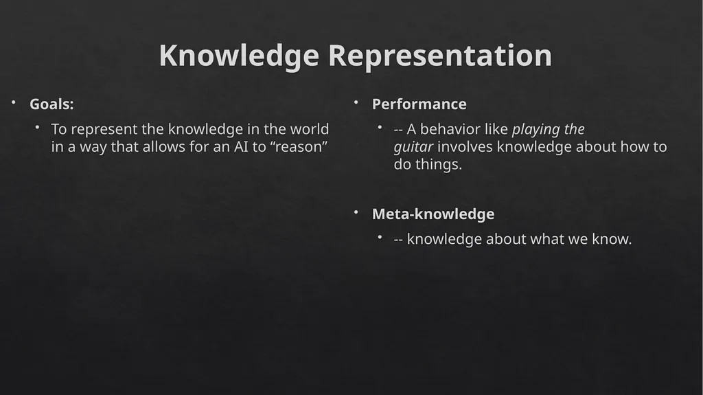 CS4710: Artificial Intelligence Knowledge - slide 9 of 45