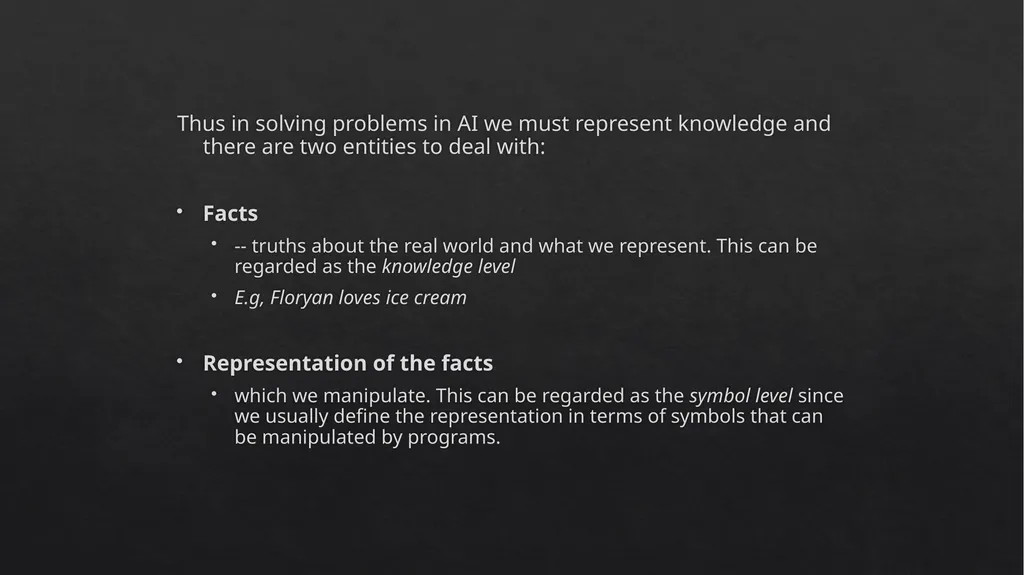 CS4710: Artificial Intelligence Knowledge - slide 10 of 45