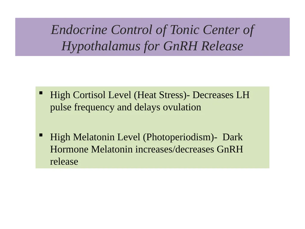 Factors Affecting the Length of Estrus Cycle Dr. - slide 11 of 17