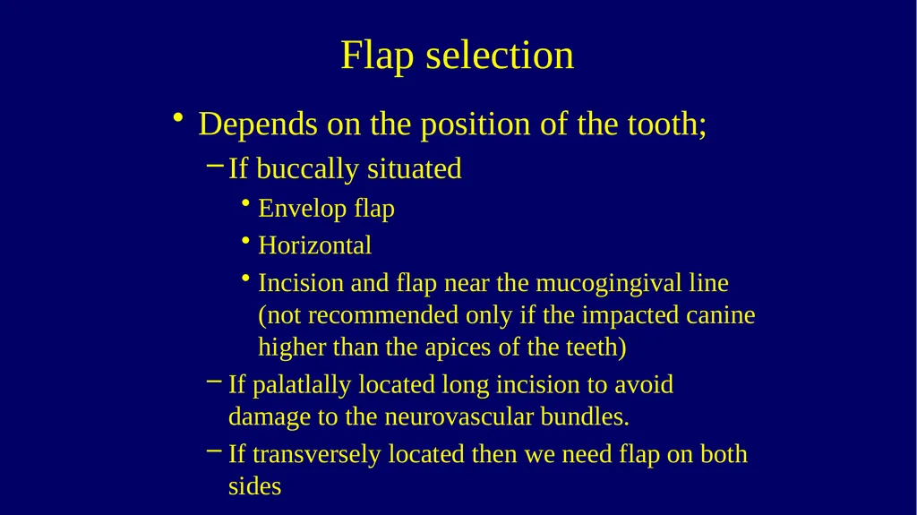 Impacted canines • Maxillary canines more commonly - slide 9 of 63