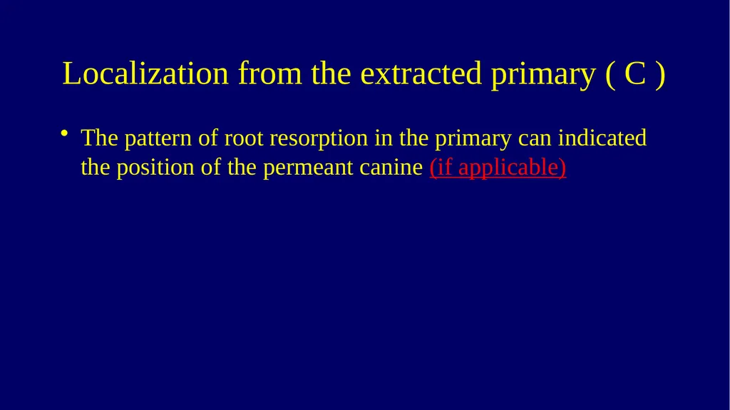 Impacted canines • Maxillary canines more commonly - slide 5 of 63