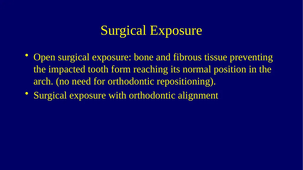 Impacted canines • Maxillary canines more commonly - slide 10 of 63