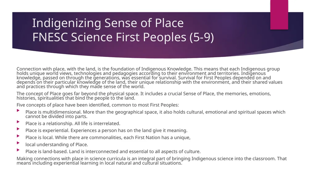 Connecting Indigenous Knowledge and Outdoor - slide 20 of 27