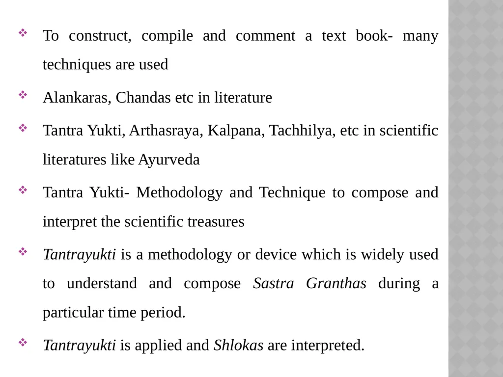 TANTRAYUKTI And ITS APPLICATION IN THE - slide 2 of 105