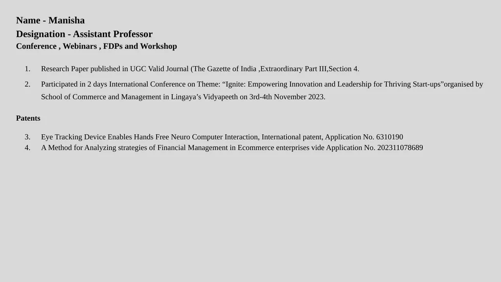 Choose to know VIDYAPEETH LINGAYA’S - slide 18 of 26