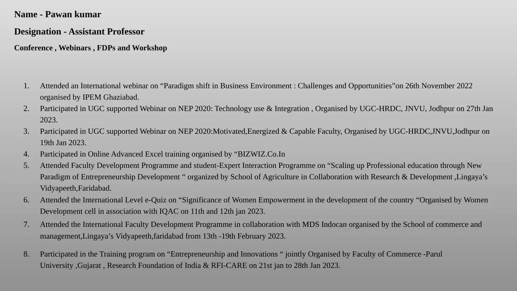 Choose to know VIDYAPEETH LINGAYA’S - slide 15 of 26