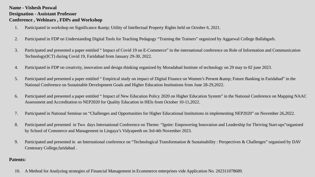 Choose to know VIDYAPEETH LINGAYA’S - slide 19 of 26