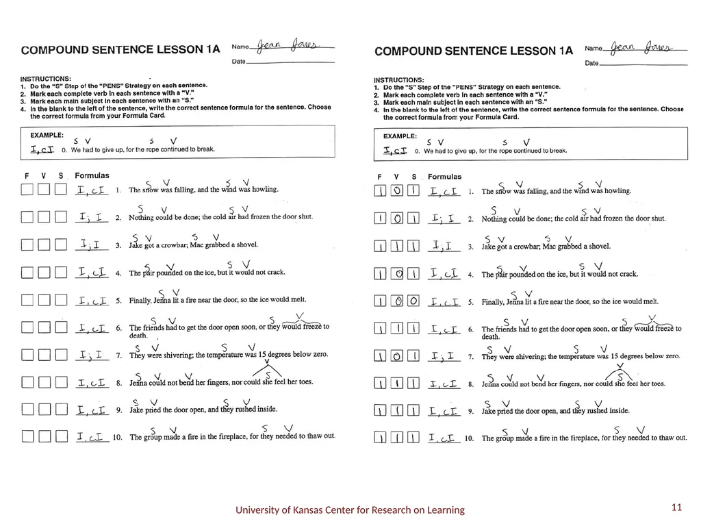 Compound Sentence 1 A compound sentence has two or - slide 11 of 29