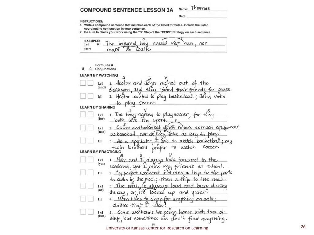 Compound Sentence 1 A compound sentence has two or - slide 26 of 29