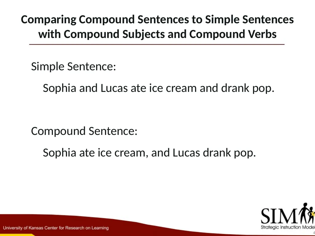 Compound Sentence 1 A compound sentence has two or - slide 4 of 29