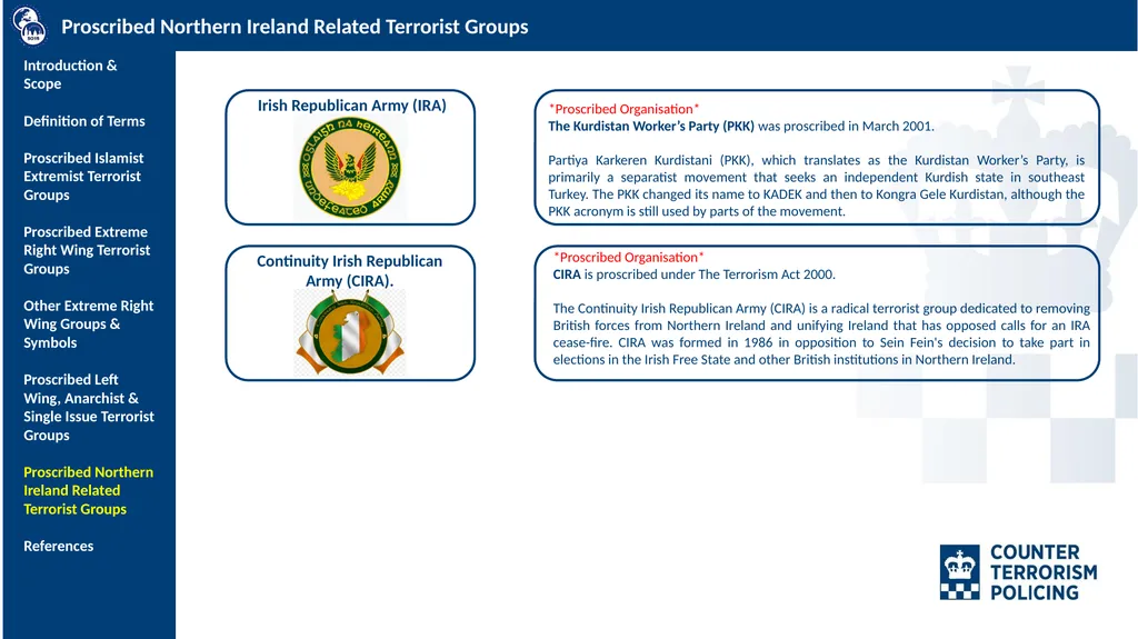 SO15 Counter Terrorism Command PROSCRIBED AND - slide 13 of 15