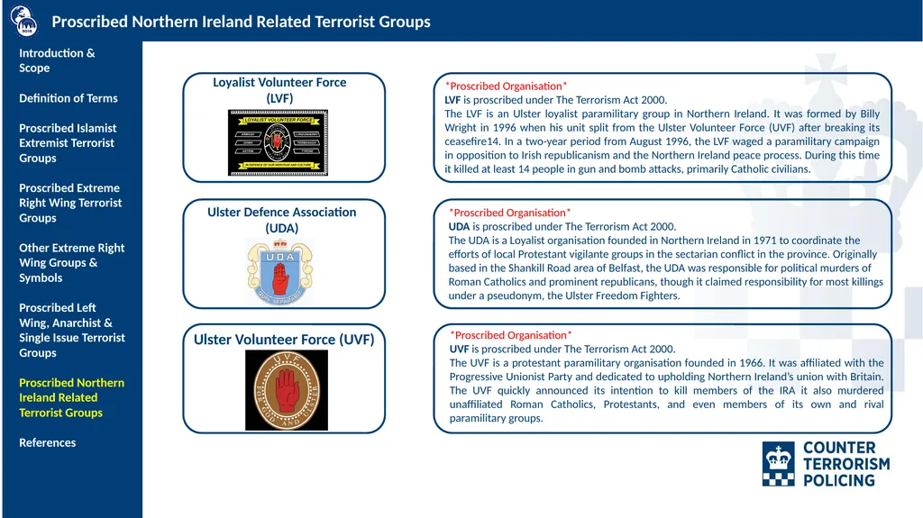 SO15 Counter Terrorism Command PROSCRIBED AND - slide 14 of 15