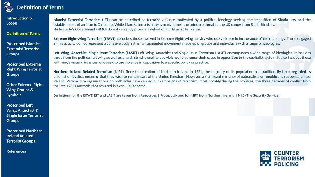 SO15 Counter Terrorism Command PROSCRIBED AND - slide 3 of 15