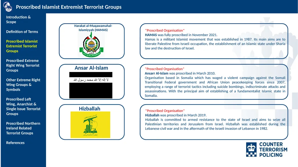 SO15 Counter Terrorism Command PROSCRIBED AND - slide 5 of 15