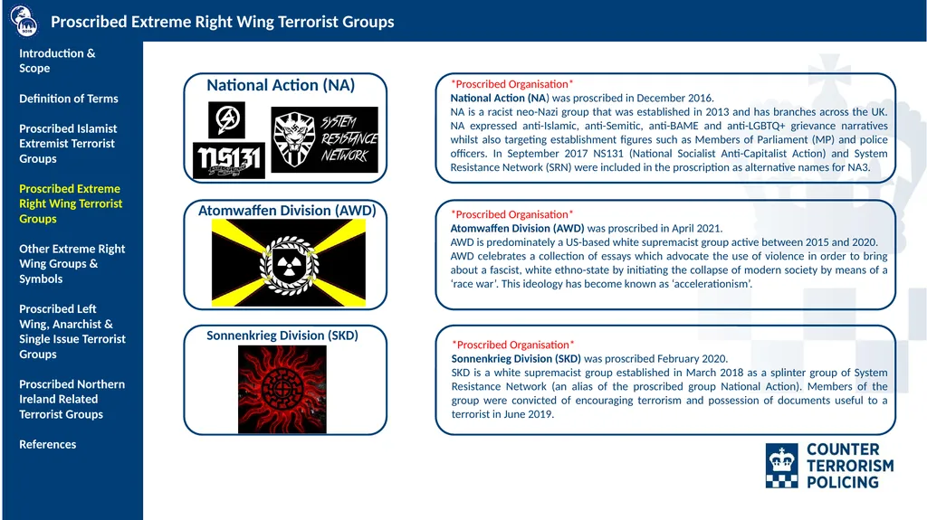 SO15 Counter Terrorism Command PROSCRIBED AND - slide 7 of 15
