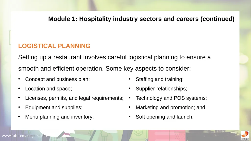 Hospitality Studies Grade 9 www.futuremanagers.com - slide 11 of 63