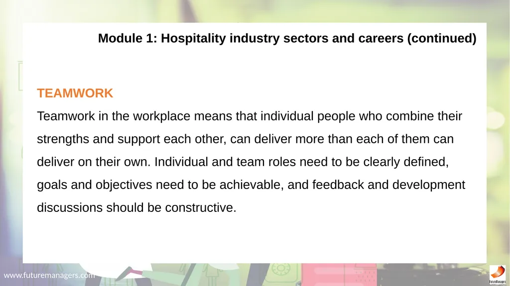 Hospitality Studies Grade 9 www.futuremanagers.com - slide 13 of 63