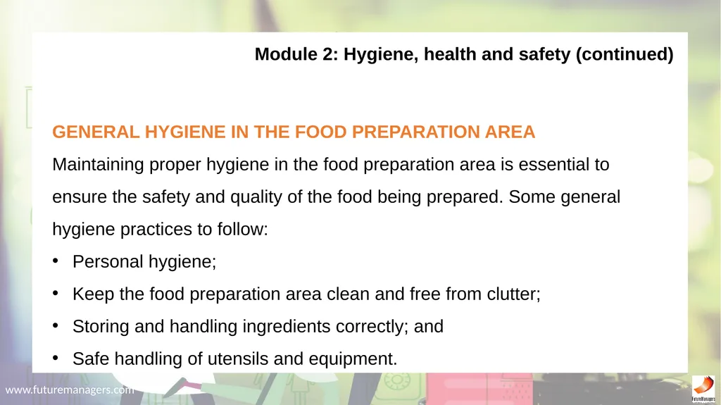 Hospitality Studies Grade 9 www.futuremanagers.com - slide 16 of 63