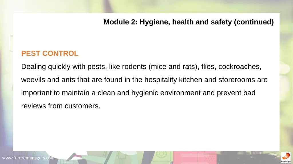 Hospitality Studies Grade 9 www.futuremanagers.com - slide 17 of 63