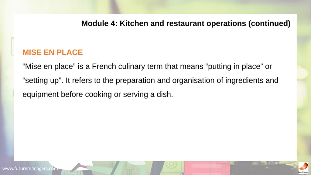 Hospitality Studies Grade 9 www.futuremanagers.com - slide 28 of 63