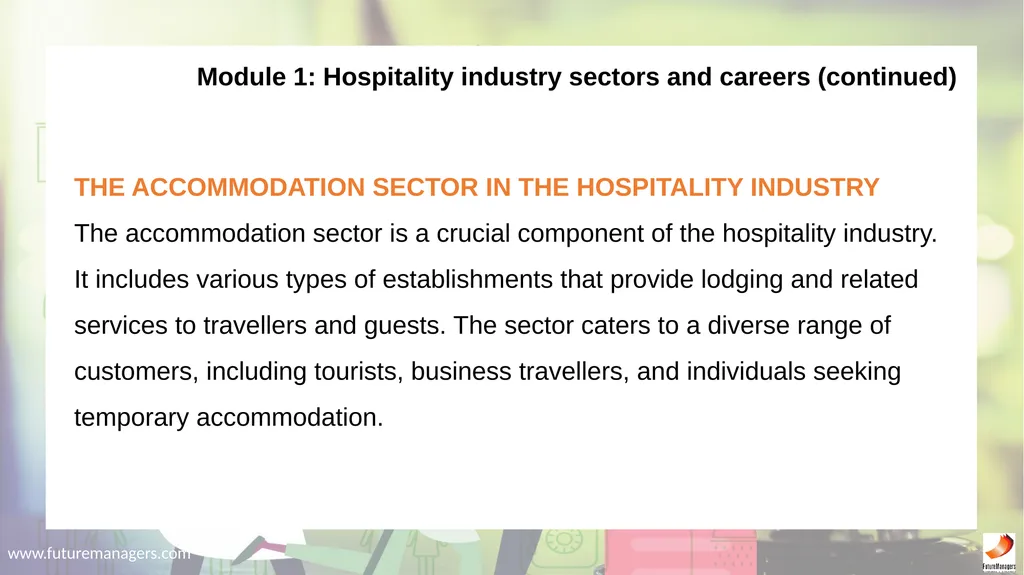 Hospitality Studies Grade 9 www.futuremanagers.com - slide 3 of 63