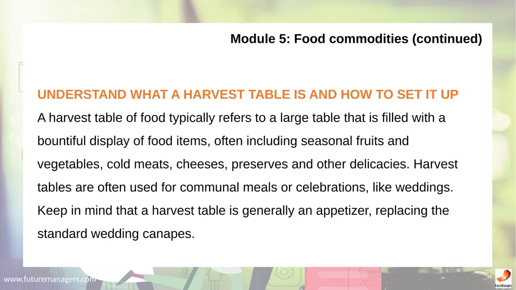 Hospitality Studies Grade 9 www.futuremanagers.com - slide 37 of 63