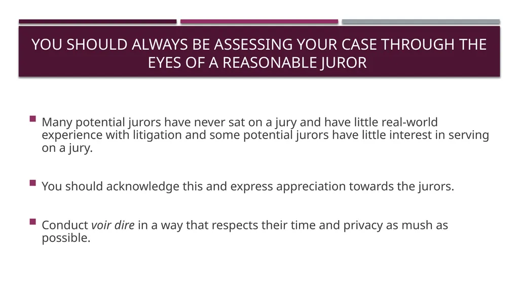 How to win your case through jury selection Tips - slide 11 of 14