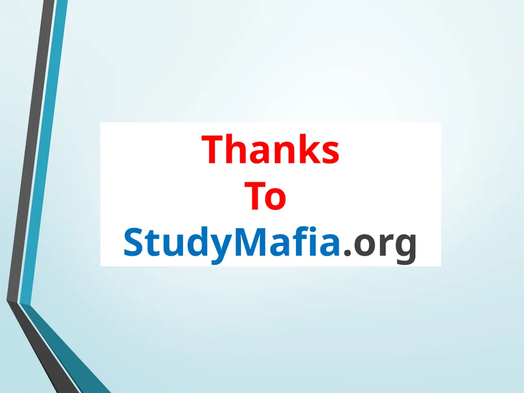StudyMafia.Org Submitted To: Submitted By: - slide 18 of 18