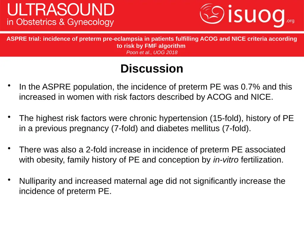 UOG Journal Club: June 2018 ASPRE trial: incidence - slide 11 of 15