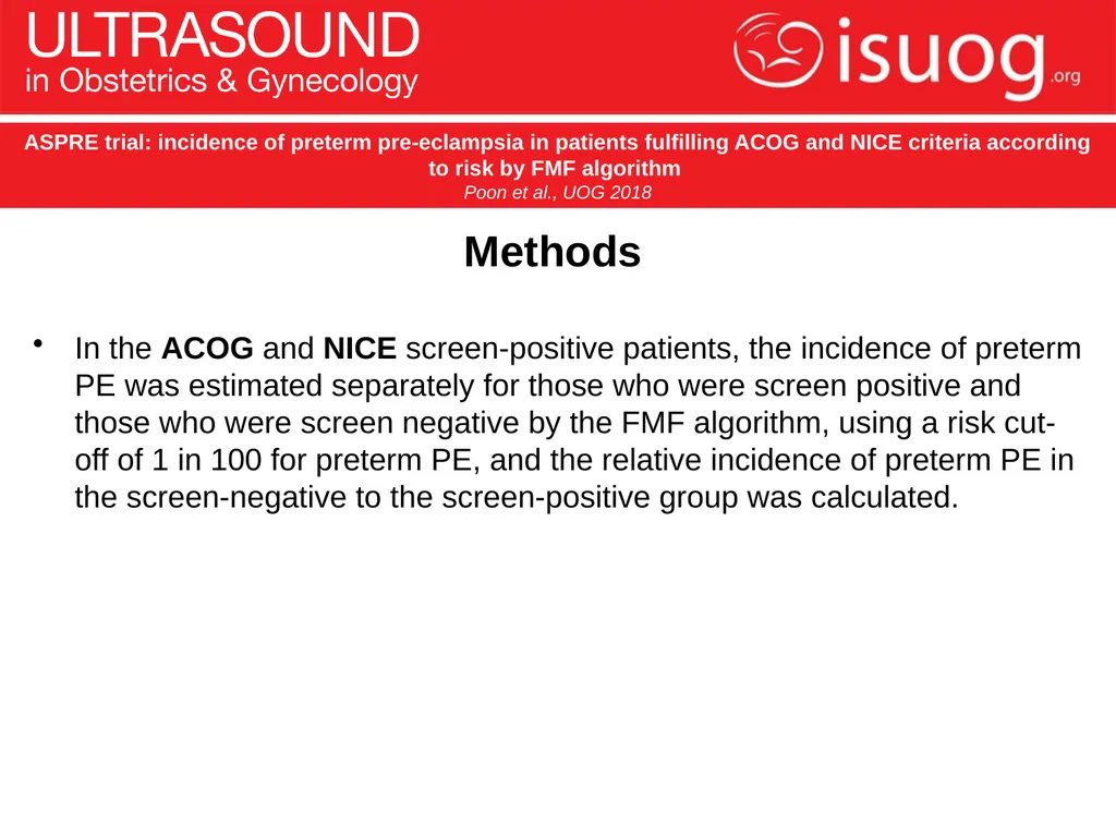 UOG Journal Club: June 2018 ASPRE trial: incidence - slide 8 of 15