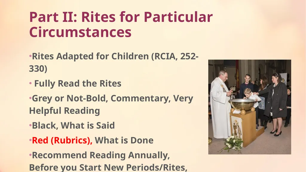 Preparing for and Celebrating the OCIA Rites with - slide 5 of 19