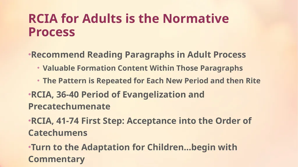 Preparing for and Celebrating the OCIA Rites with - slide 4 of 19