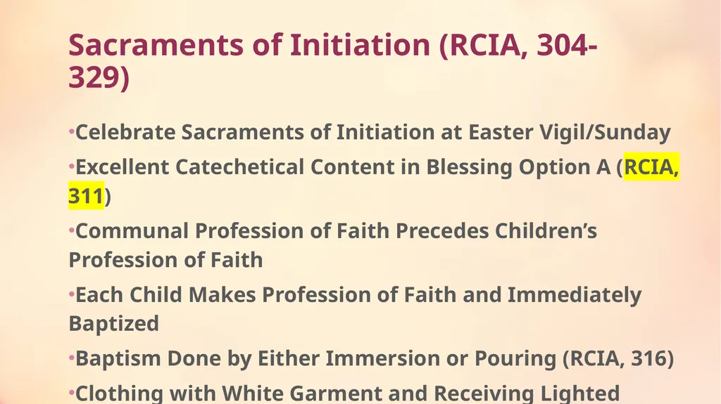 Preparing for and Celebrating the OCIA Rites with - slide 16 of 19