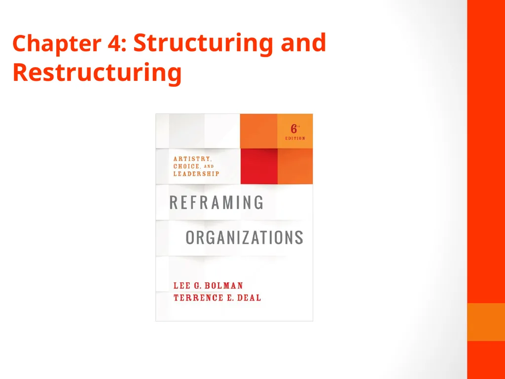 Chapter 4: Structuring and Restructuring - slide 1 of 15