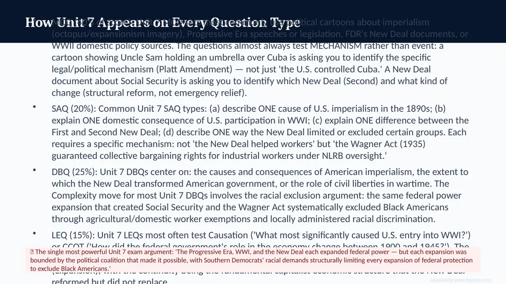 UNIT 7 · 1890–1945 Imperialism Through WWII: - slide 19 of 22