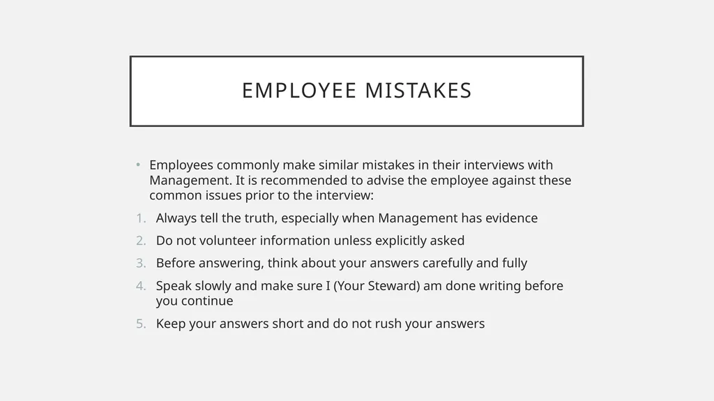 I N T E R V I E W Using - slide 64 of 73