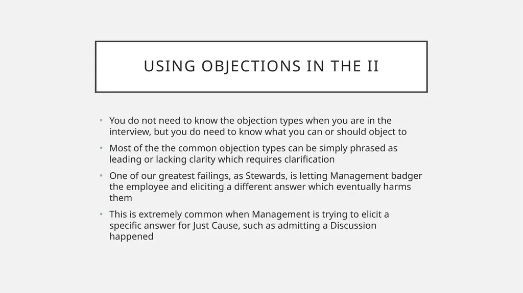I N T E R V I E W Using - slide 63 of 73