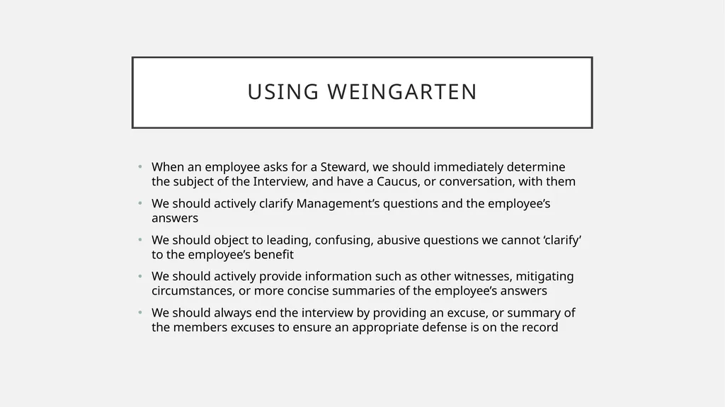 I N T E R V I E W Using - slide 16 of 73
