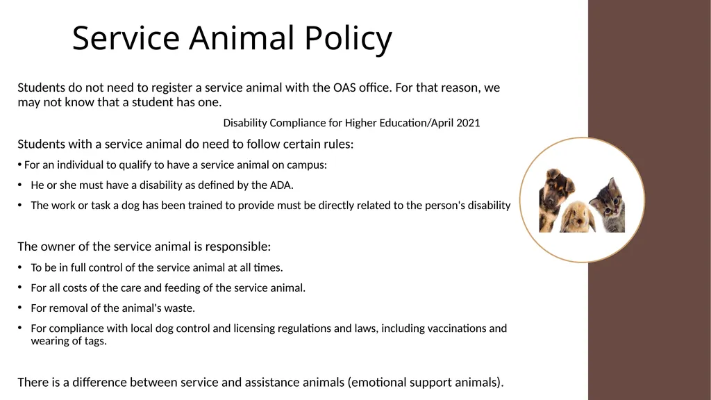 Office of Accommodative Services Helpful Tips - slide 18 of 24