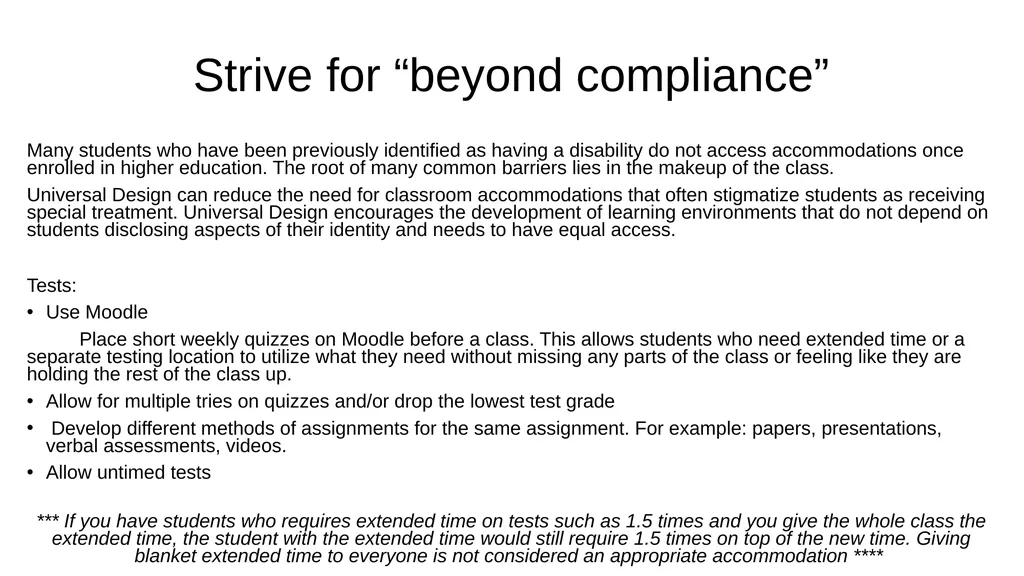 Office of Accommodative Services Helpful Tips - slide 12 of 24