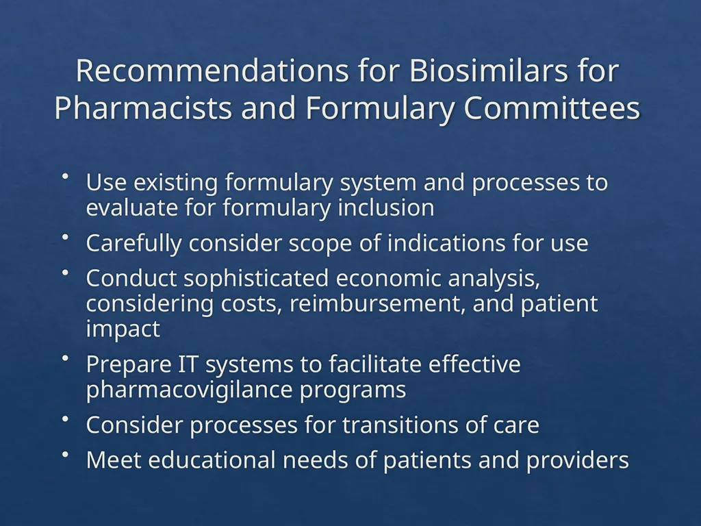 Considerations with the Adoption of Biosimilars - slide 40 of 60