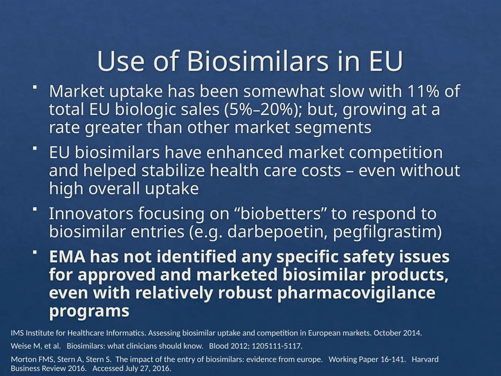 Considerations with the Adoption of Biosimilars - slide 31 of 60
