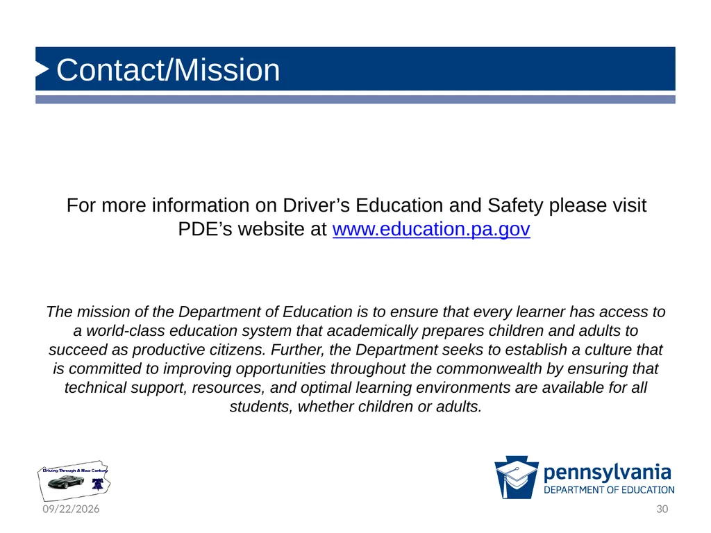 Driver Responsibilities: Knowing Your Vehicle - slide 30 of 30