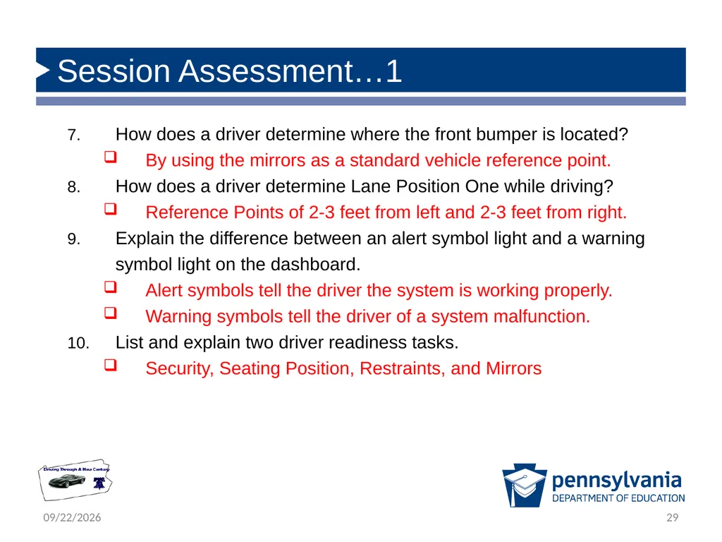 Driver Responsibilities: Knowing Your Vehicle - slide 29 of 30