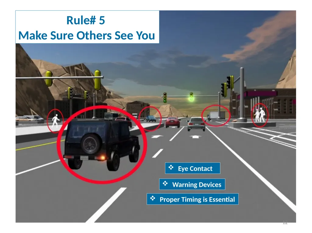 DEFENSIVE DRIVER TRAINING 1 2 DEFINING DEFENSIVE - slide 12 of 24