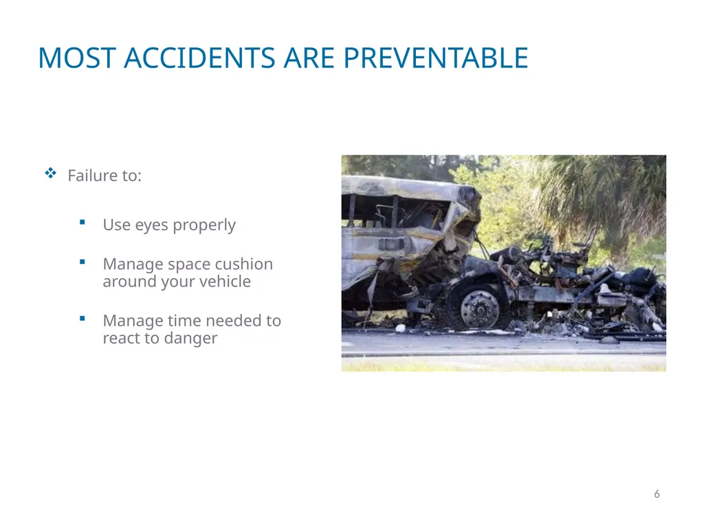 DEFENSIVE DRIVER TRAINING 1 2 DEFINING DEFENSIVE - slide 6 of 24